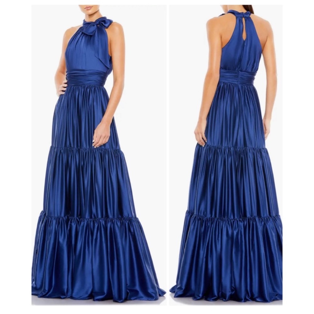 Mac Duggal Tiered Satin Dress